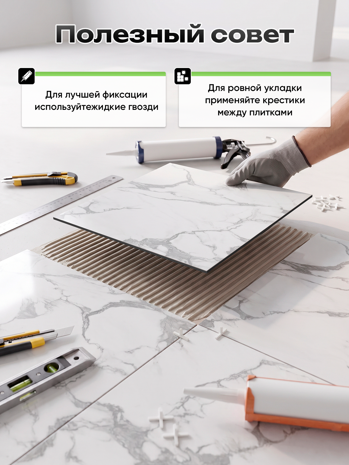 Панель самоклеящаяся напольная LVT86468 (6006) белый/серый
