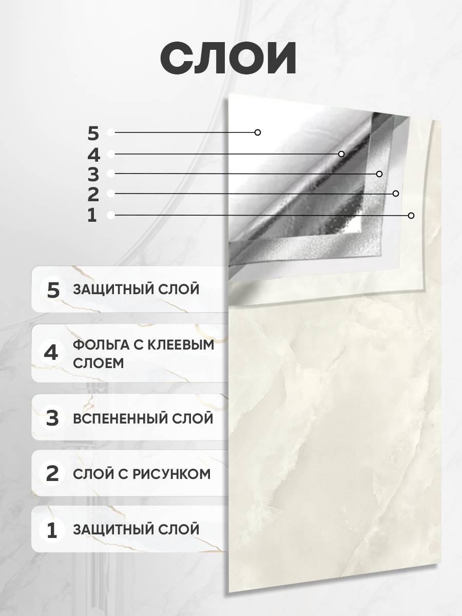 Панель самоклеящаяся стеновая 86456 SXP светло-зеленый 30х60 см