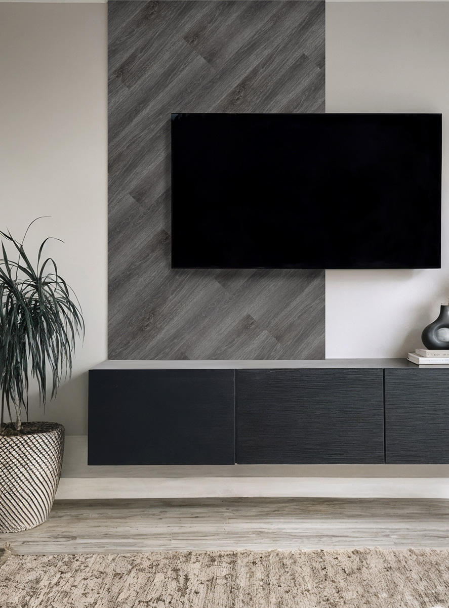 Ламинат самоклеящийся LVT 86473 (030) чёрно-коричневый