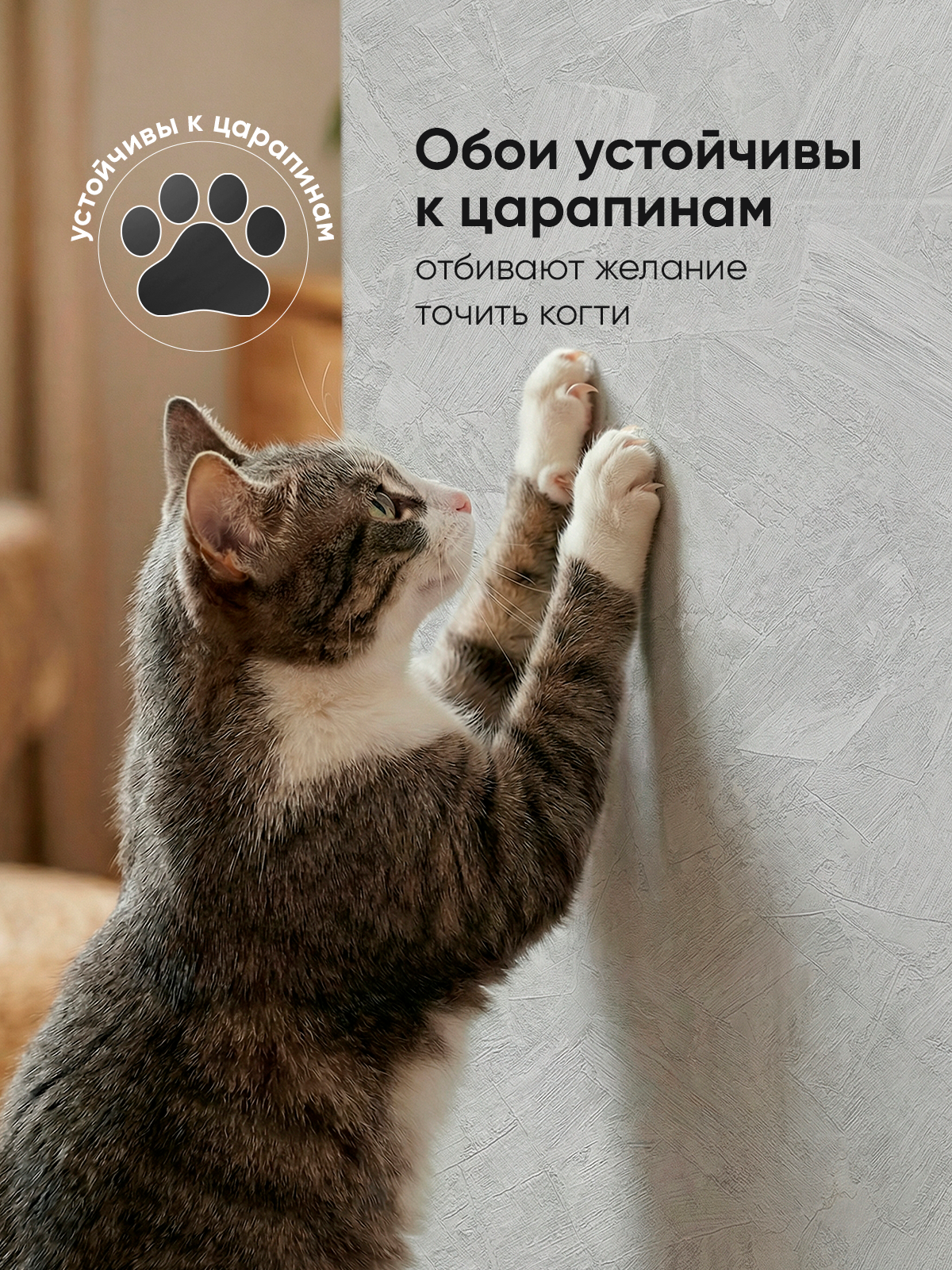 Обои самоклеящиеся под штукатурку Венеция 372 серый